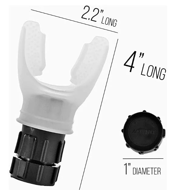 Breathing trainer respirator with adjustable resistance in white and black silicone