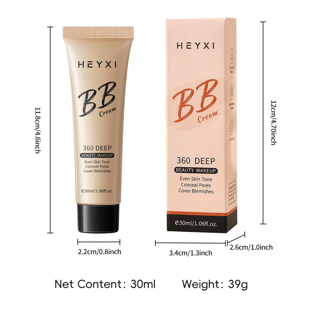 Waterproof sweat-resistant BB cream in four shade options 01 02 03 04