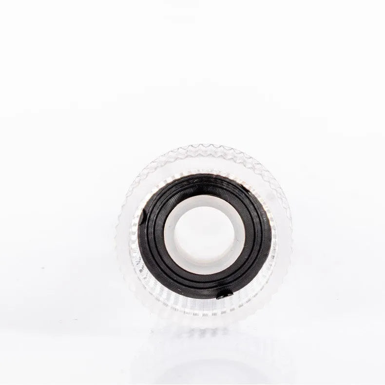 Transparent plastic inlet water joint for Karcher pressure washers, 3cm diameter.