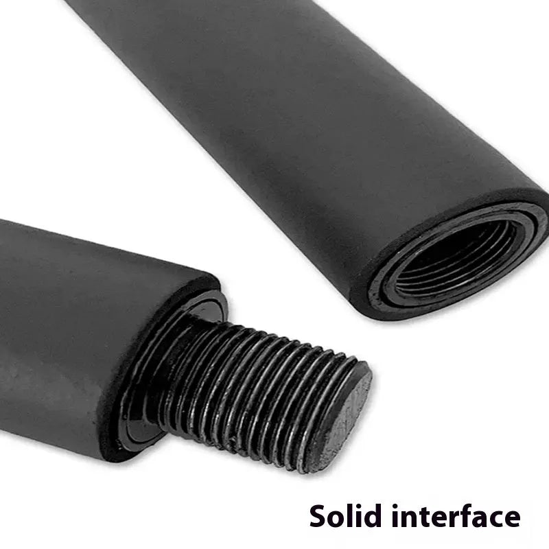 Two-segment push-and-pull fitness resistance bar for strength training exercises