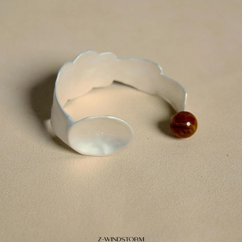 Small round spoon stewed pork ring and bracelet jewellery set with electroplated alloy diamond charms