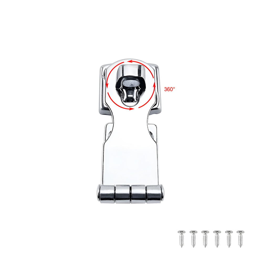 Silver 304 stainless steel lock hasp bolt with mirror finish for doors and cabinets