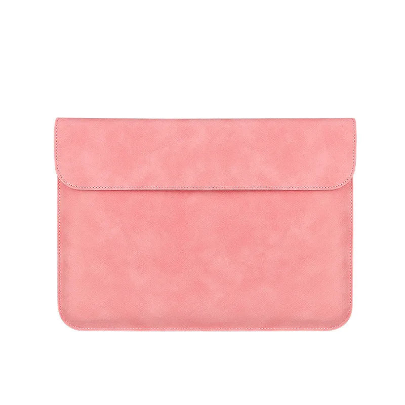 Women's laptop inner case holster with zipper compartments, waterproof anti-theft clutch bag in grey pink white yellow.
