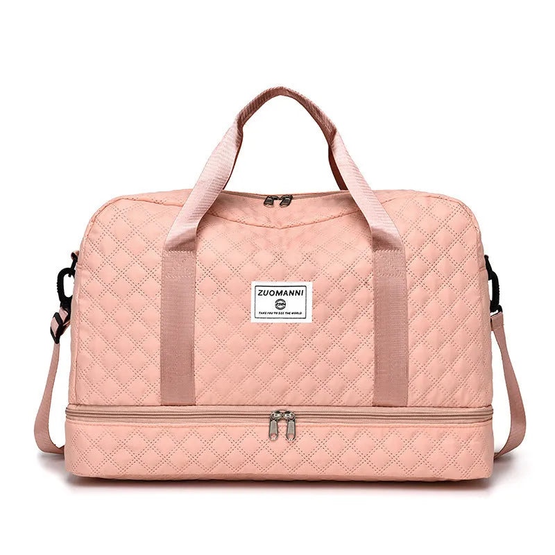 Oxford cloth large capacity buggy travel bag in a choice of colours including black and haze blue.
