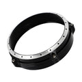 Black CNC aluminium headlight protective cover for BMW R NineT Scrambler motorcycle