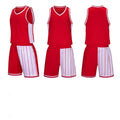 Men's basketball training uniform set with quick-drying polyester top and shorts in blue