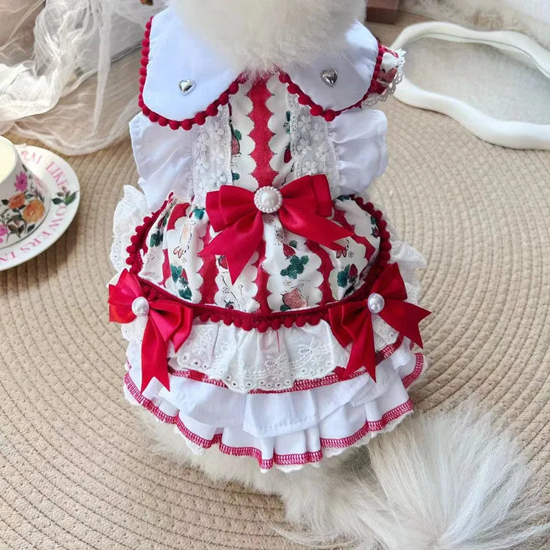 Princess style rabbit skirt dog costume made from polyester in rabbit skirt design