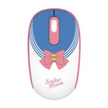 Sailor Moon wireless optical mouse with USB receiver in pink colour featuring anime character designs