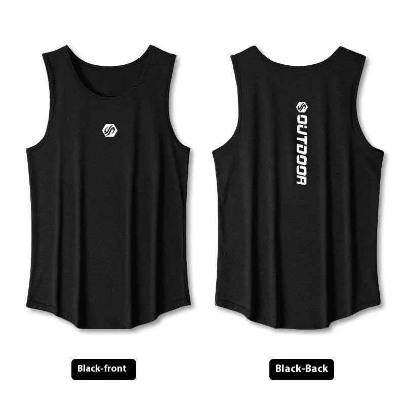 Men's sleeveless sports suit with lyocell fibre top and short skirt in black, white, and grey two-piece options