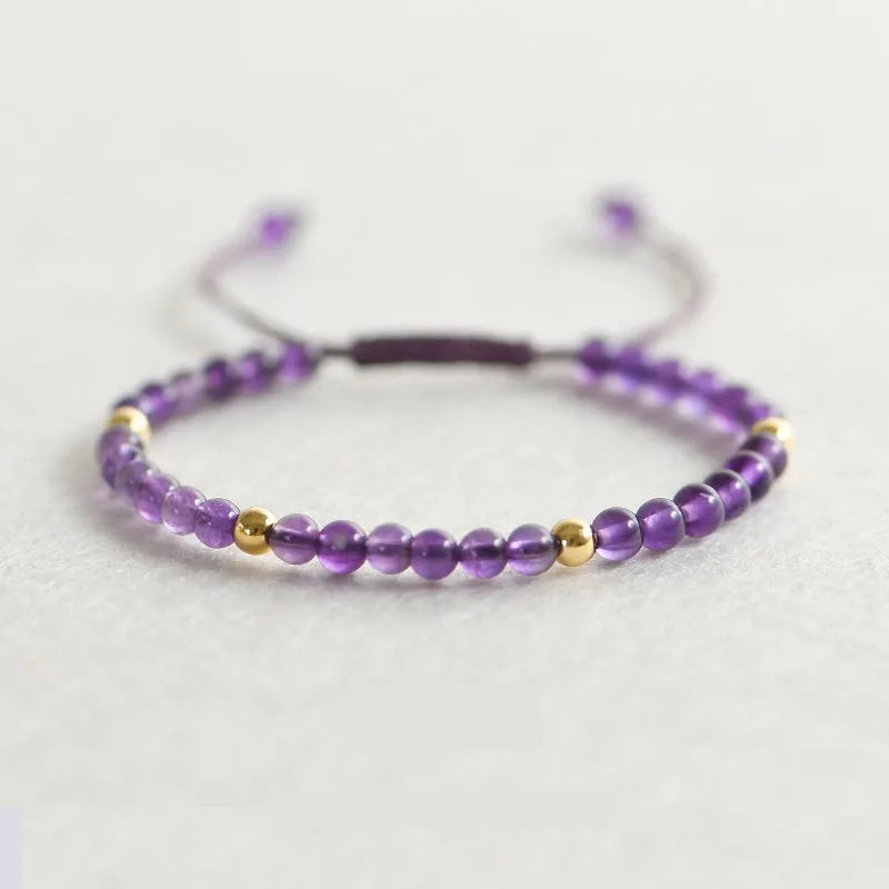 Women's geometric crystal bracelet with elastic rope in simple style