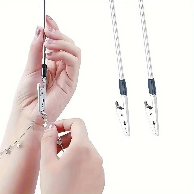 Gold-plated 155mm iron rod alligator clip bracelet accessory tool for jewellery making or note holding
