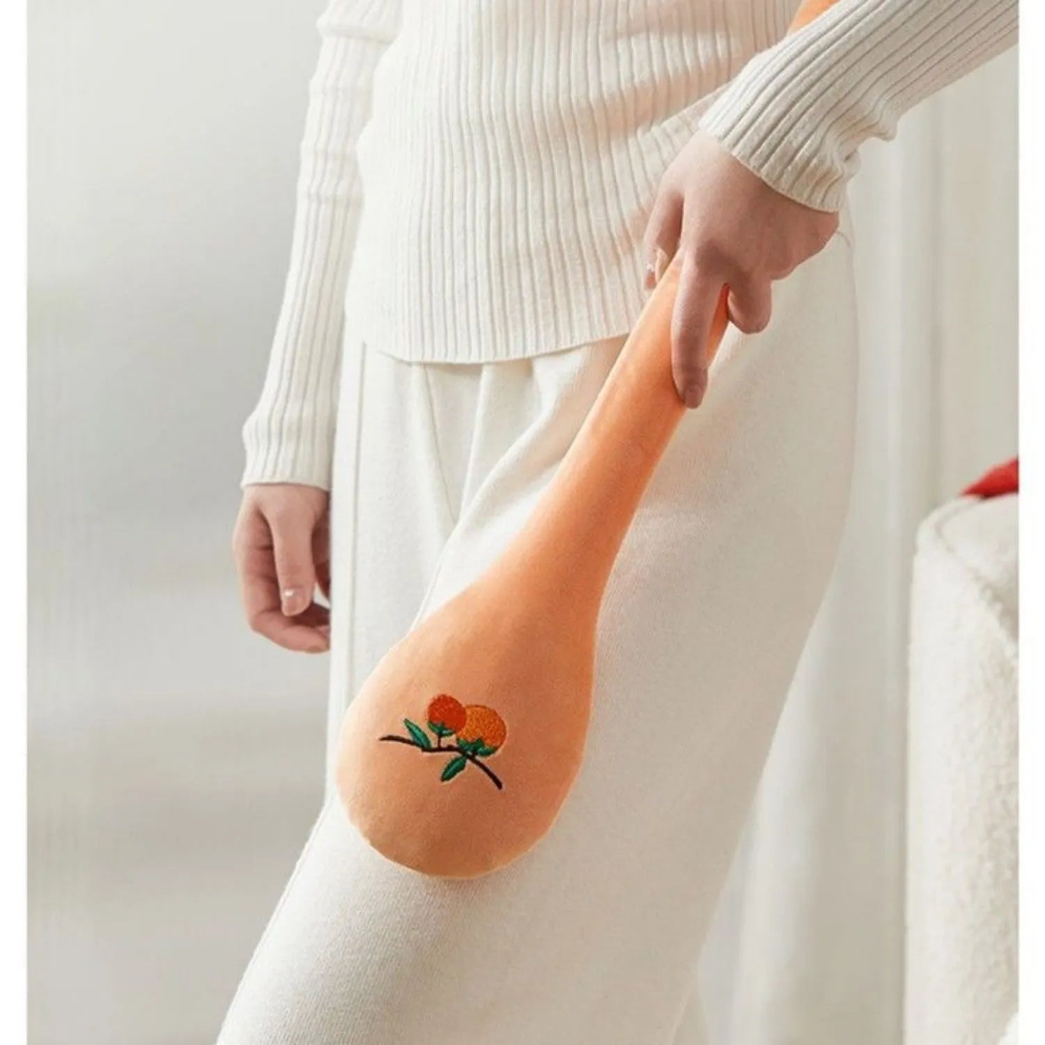 48 cm zipper-style percussion massage stick with meridian flap for back pain relief