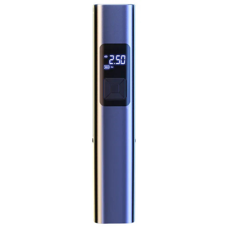 Wireless car air pump and vacuum cleaner with digital display and compact portable design