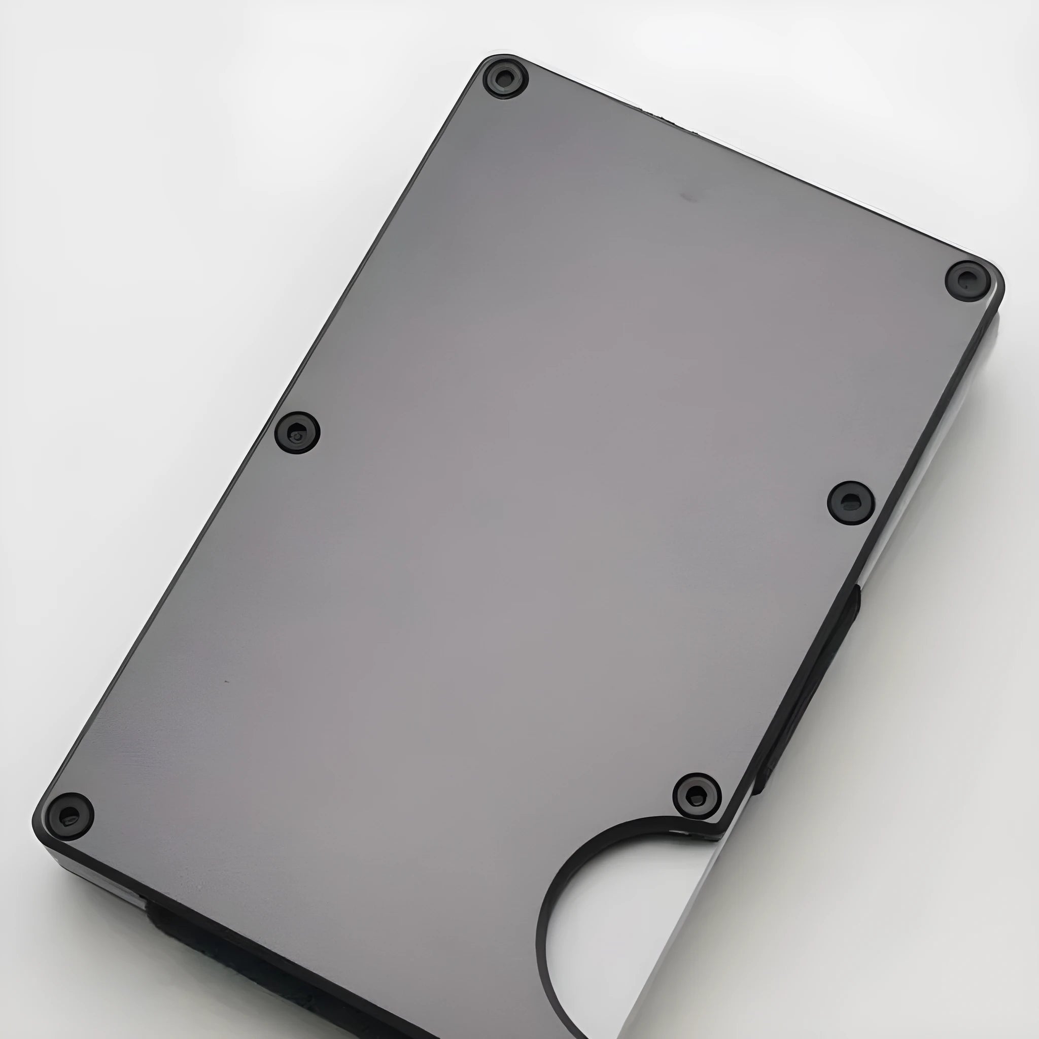 Aluminium alloy grey carbon fibre slim wallet with RFID blocking card slot