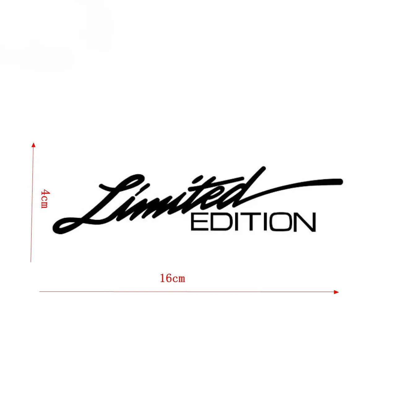 Black laser reflective car sticker with text design on PET material for vehicle personalisation.