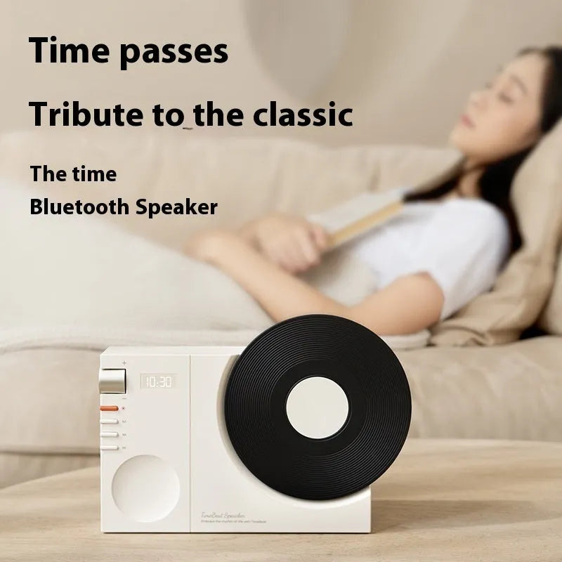 Mini Bluetooth speaker in Obsidian Black, Ivory White, Coral Pink or Plum Green with gift accessories