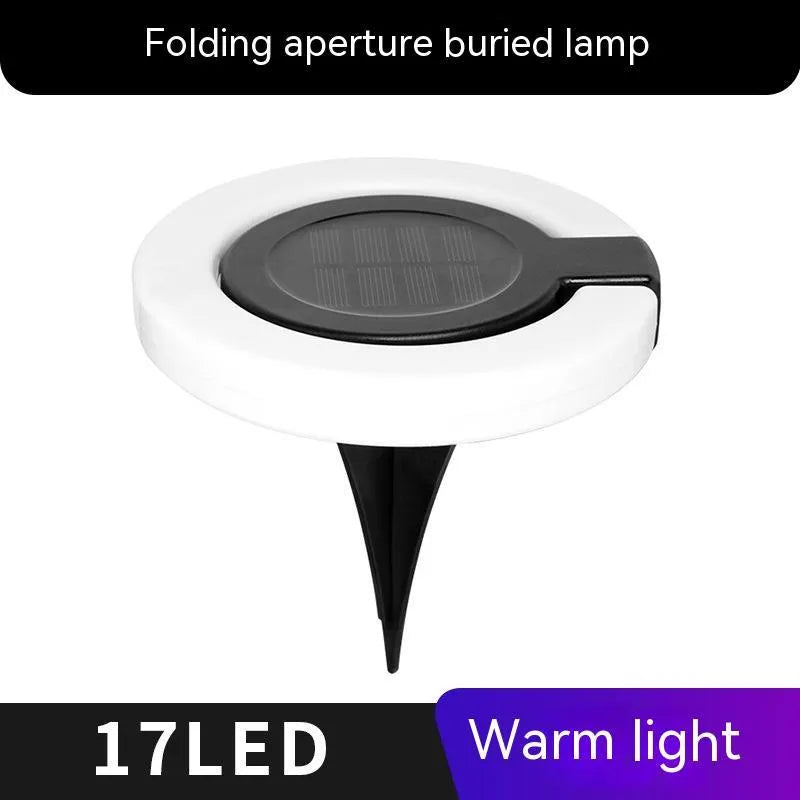 Solar underground light with linear design showing dual floor and wall mounting options