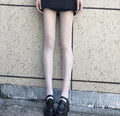 Women's mesh pattern pantyhose in black and white with anti-hook function