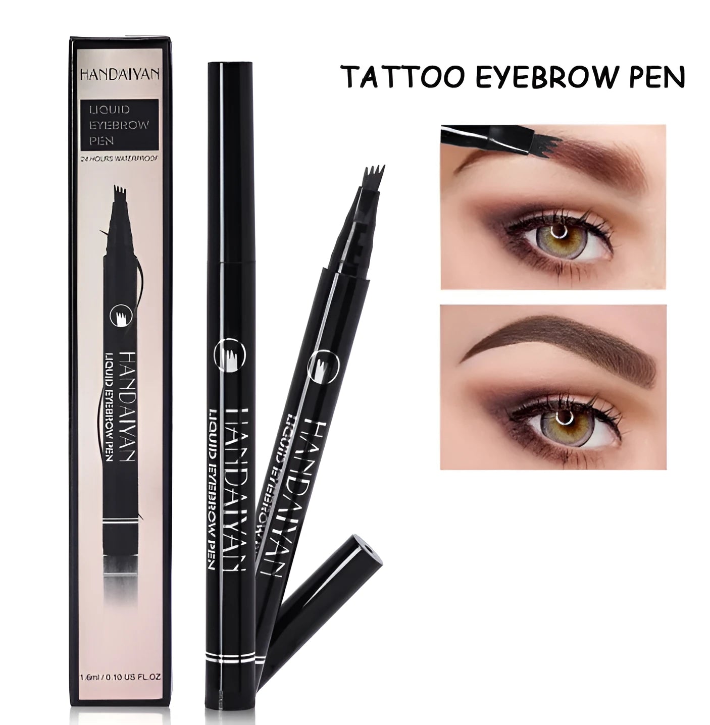 Microblading eyebrow pencil with waterproof fork tip in five colour options for natural brows