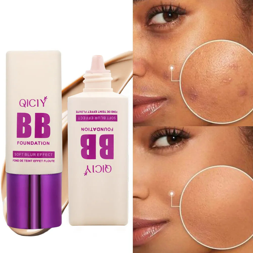 Feeding bottle style BB cream liquid foundation and concealer in ten shade options.