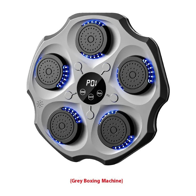 Black Bluetooth music boxing wall target with intelligent rhythm recognition for home fitness training