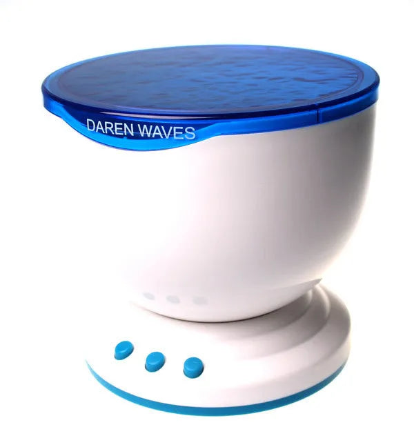 Blue ocean lamp projection LED unit for 2D puzzle scenes with DLP correction.