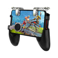 Black mobile gaming controller with wired connection to smartphone for enhanced gameplay control