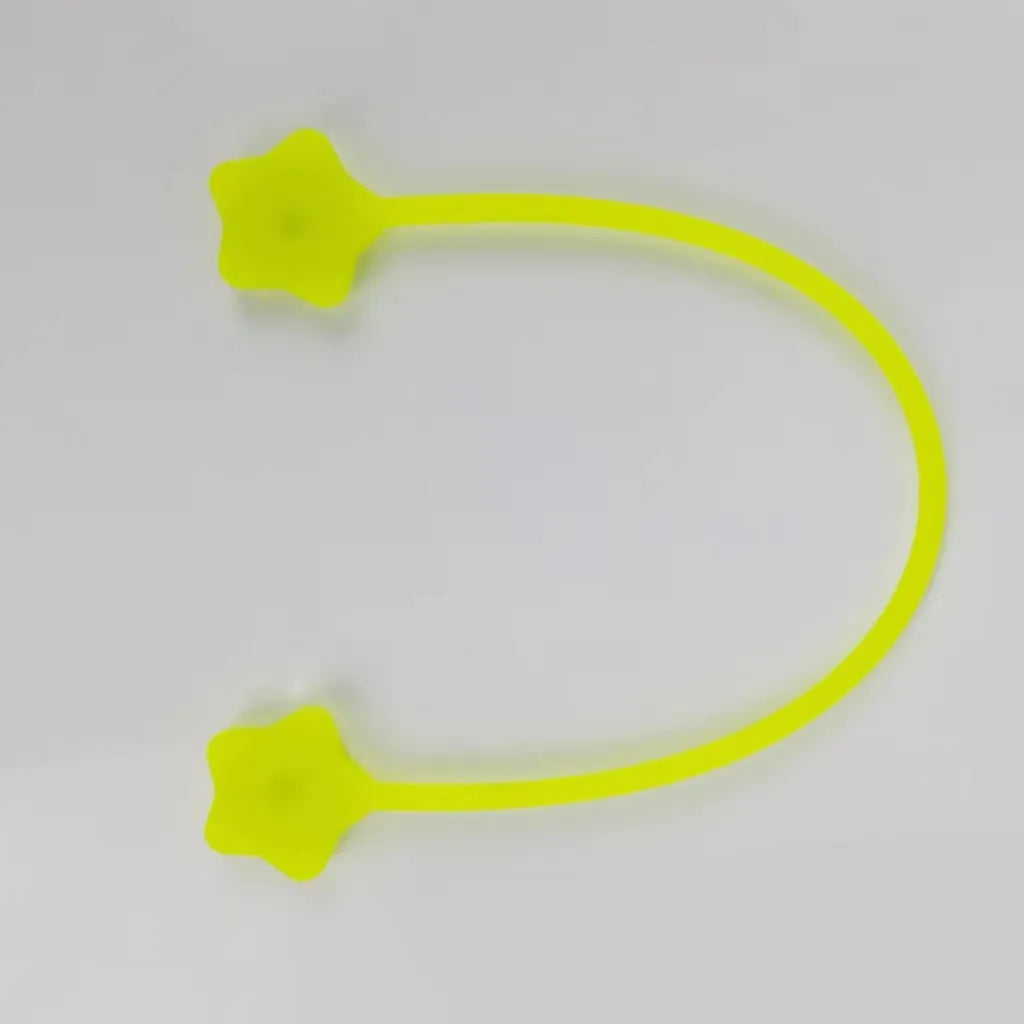 Silicone wire winder with magnet for organising headphone and computer cables in various colours