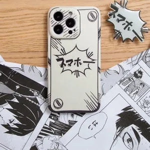 Space original manga Japanese hand-painted line art TPU mobile phone shell for iPhone