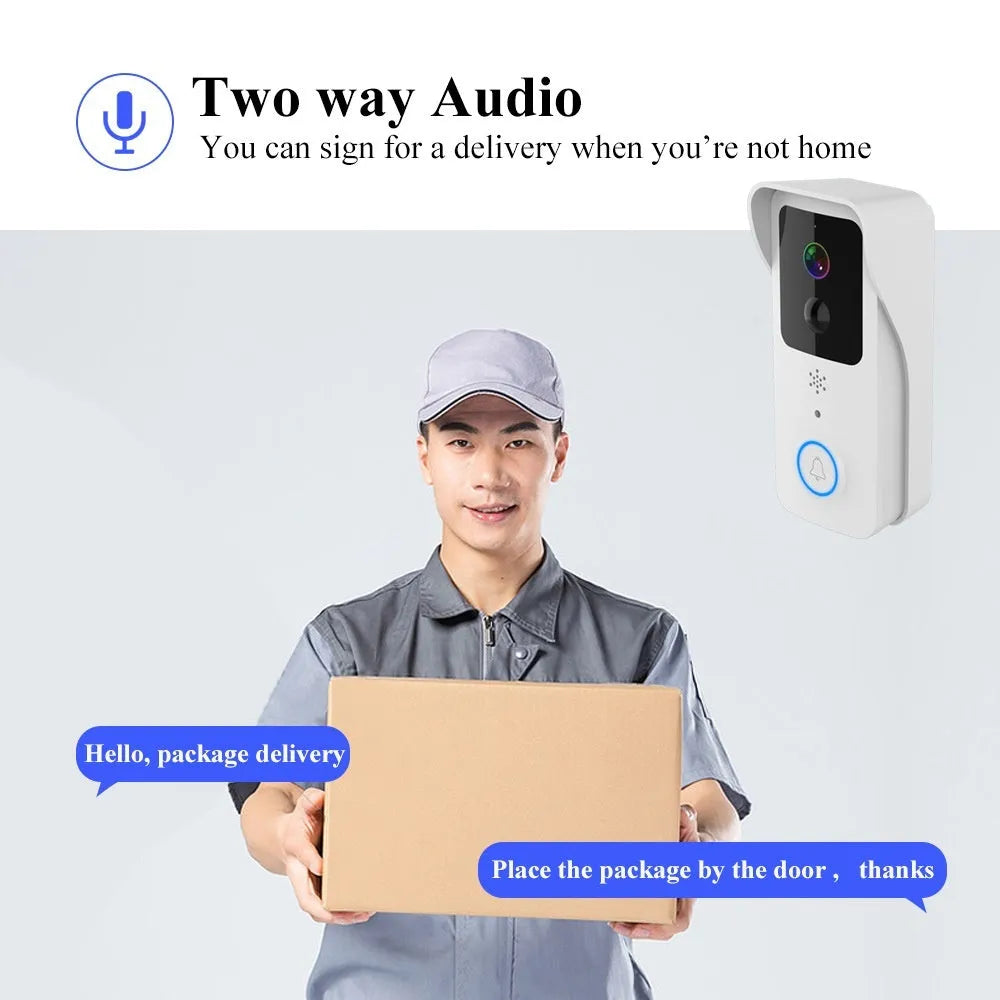 Smart home visual doorbell intercom with HD camera and wireless design