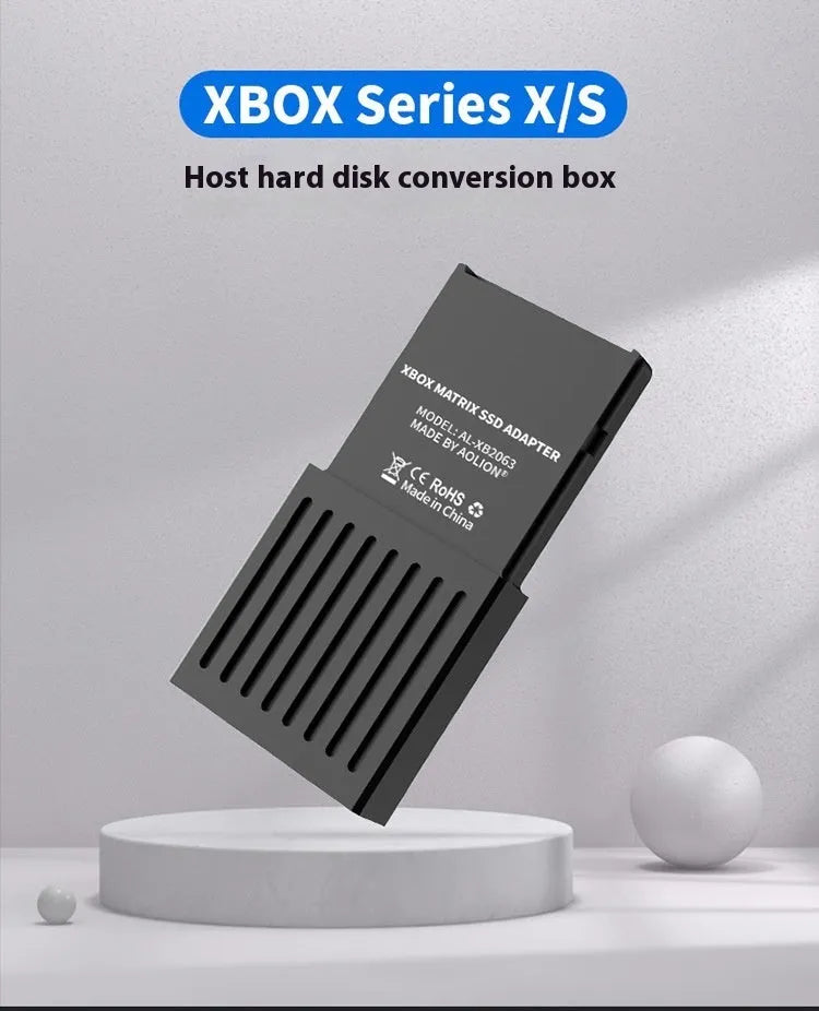 Xbox Series X/S hard drive switching box with screwdriver and manual for storage expansion