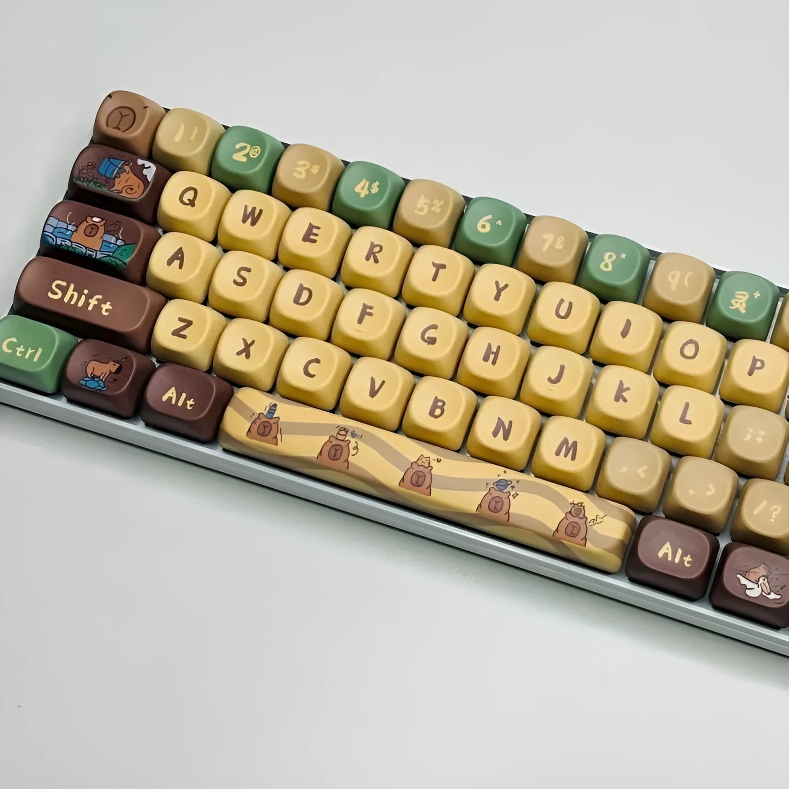 Capabala PBT mechanical keyboard 130-key keycap set with Girl MOA height profile