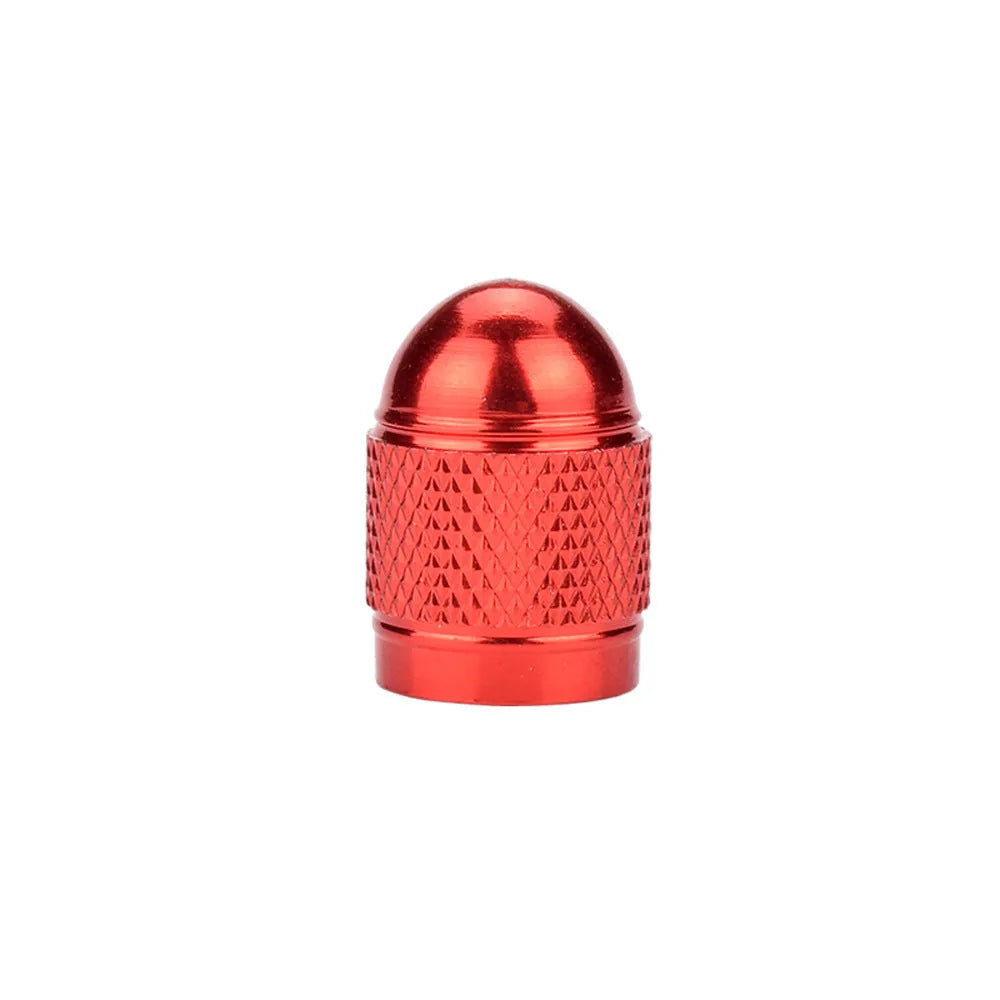 Aluminium mountain bike tyre valve cap in metallic colours