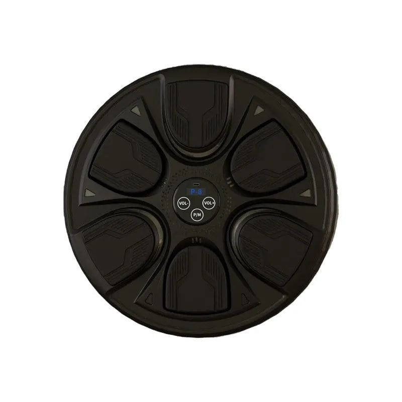 Black intelligent music boxing wall target with hanging design and included gloves