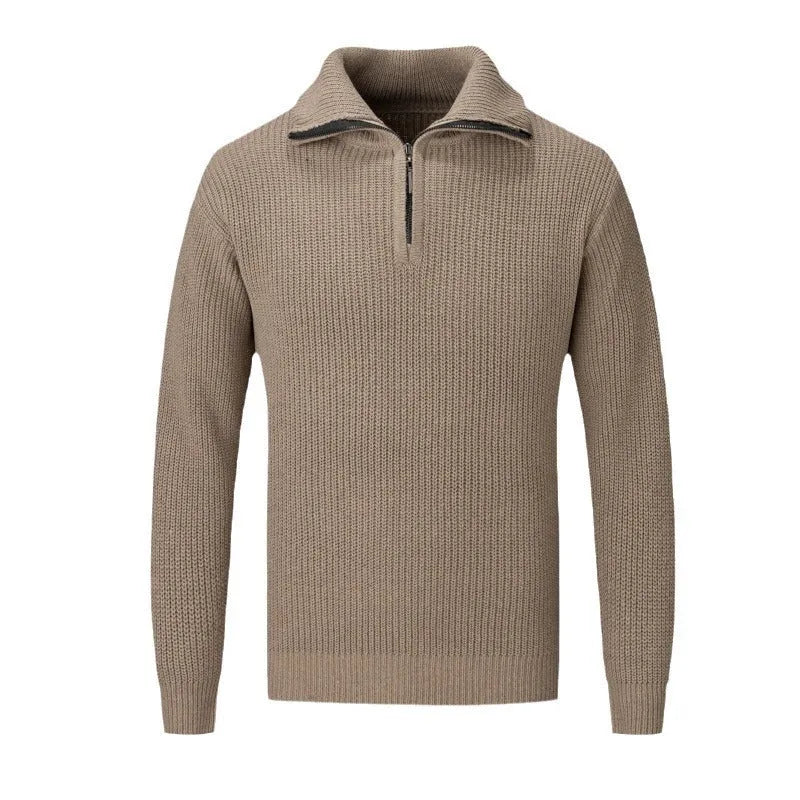 Men's slim fit pullover jumper in loose autumn winter style available in multiple solid colours