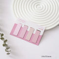 Set of four Morandi colour block magnetic bookmarks showing different muted tone designs.