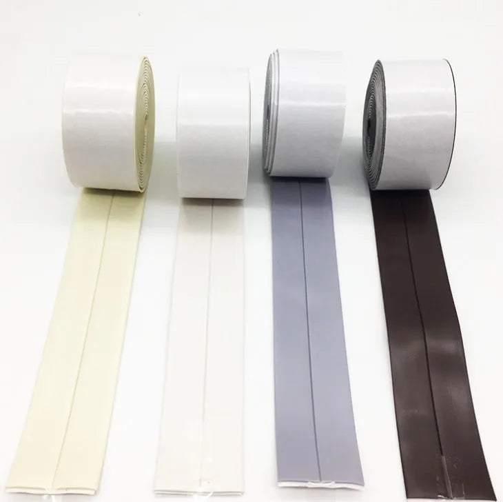Roll of PVC waterproof mould-proof kitchen wall corner protection tape 3.8cm wide x 3.2m long in porcelain white