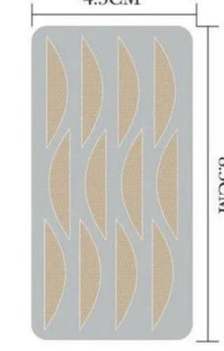 No glue eyelid sticker box showing three size options L, M and S for temporary eyelid support