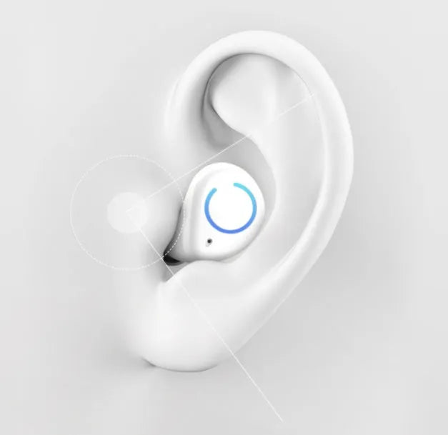 M18 true wireless stereo in-ear headset in black and white colour options with charging case