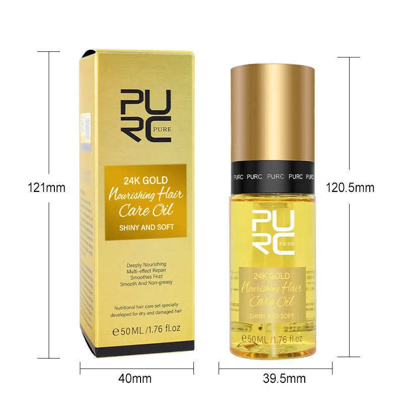 Yellow 50ml curly hair repair essential oil bottle for split end treatment and scalp care