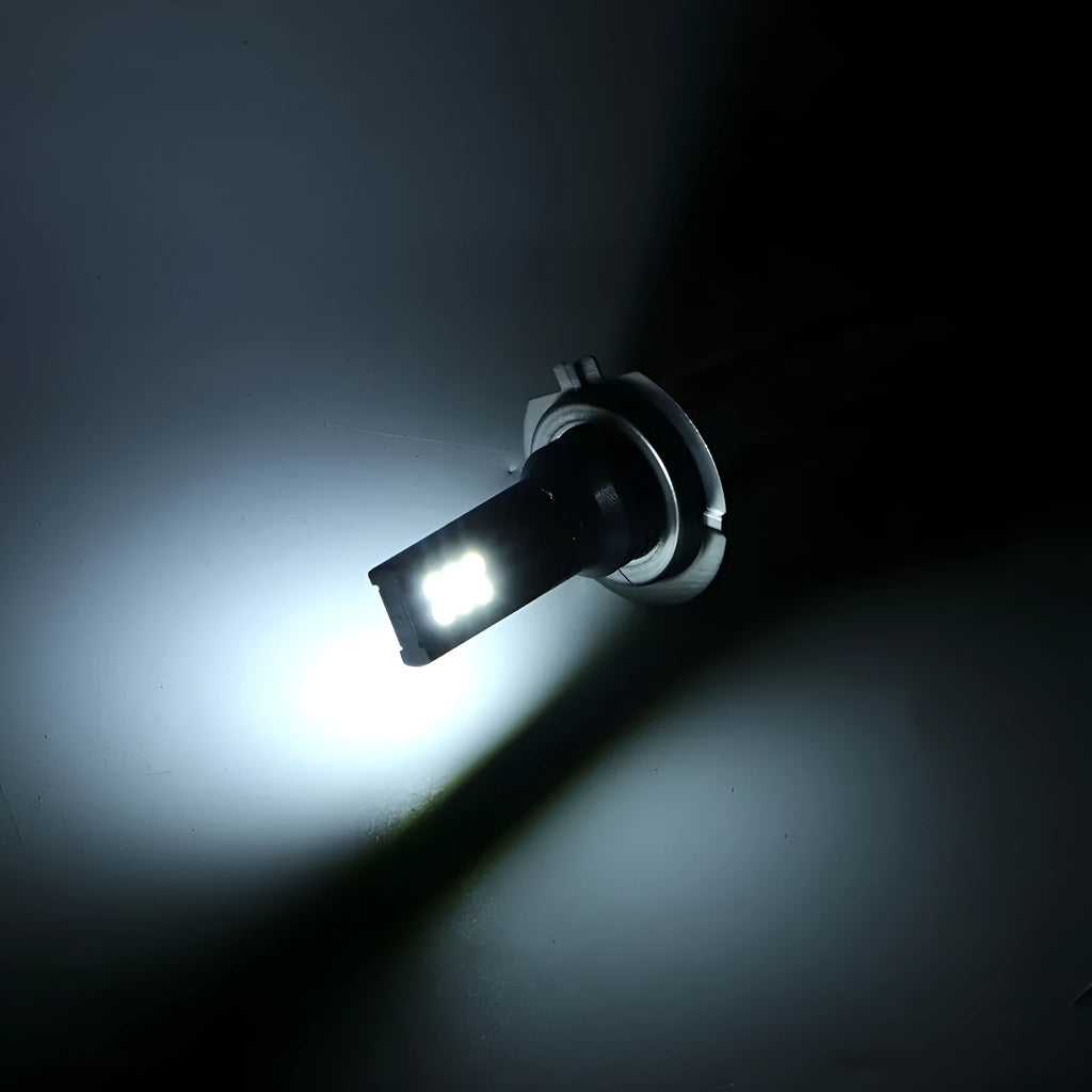 H7 110W LED fog lights with aluminium housing and white 3030 SMD LEDs for automotive applications
