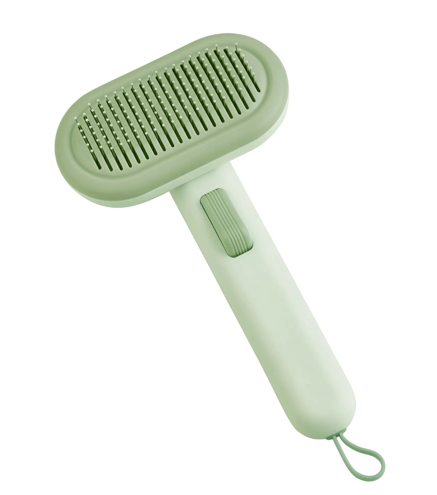 Large pet grooming comb with lady shaver and stainless steel teeth in light grey, green and pink colours