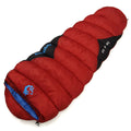 Army Green cotton camping sleeping bag with compression sack, size 230x80x50cm.