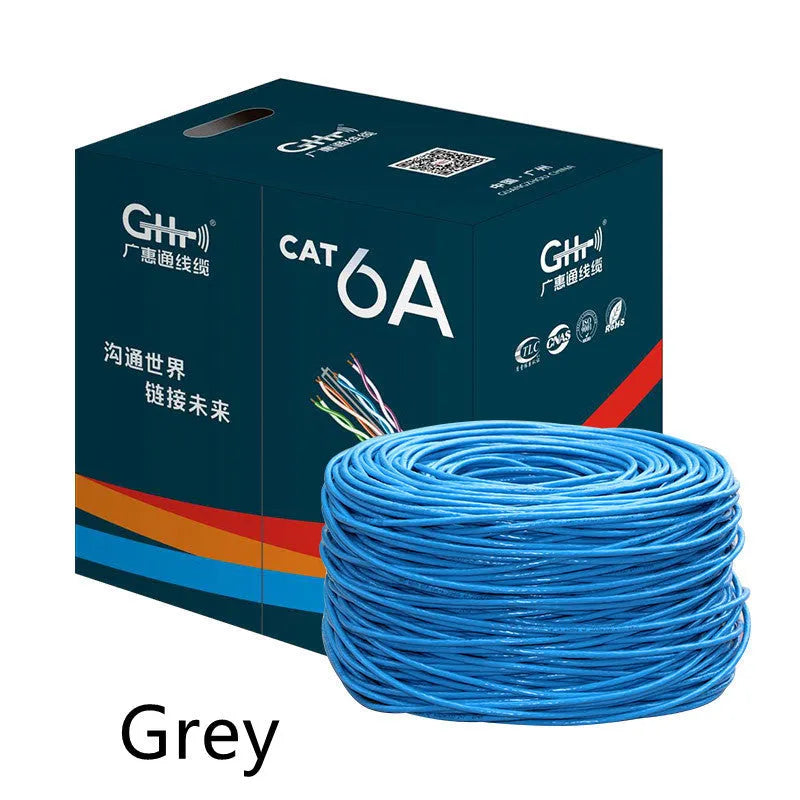 Blue oxygen-free copper Gigabit network cable on 305-metre reel with Category 6/6A specification