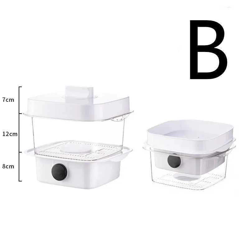 Plastic multi-layer dish cover in white with temperature display on dining table