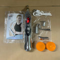 USB rechargeable meridian pen with automatic acupoint detection and five-headed oil applicator in black bagged packaging