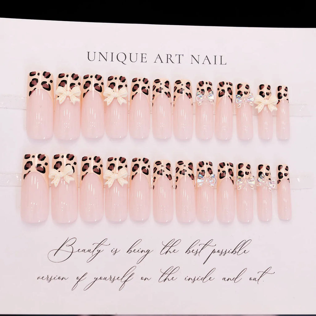 Leopard print butterfly nail art decorative pieces in WM296 colour for manicure application