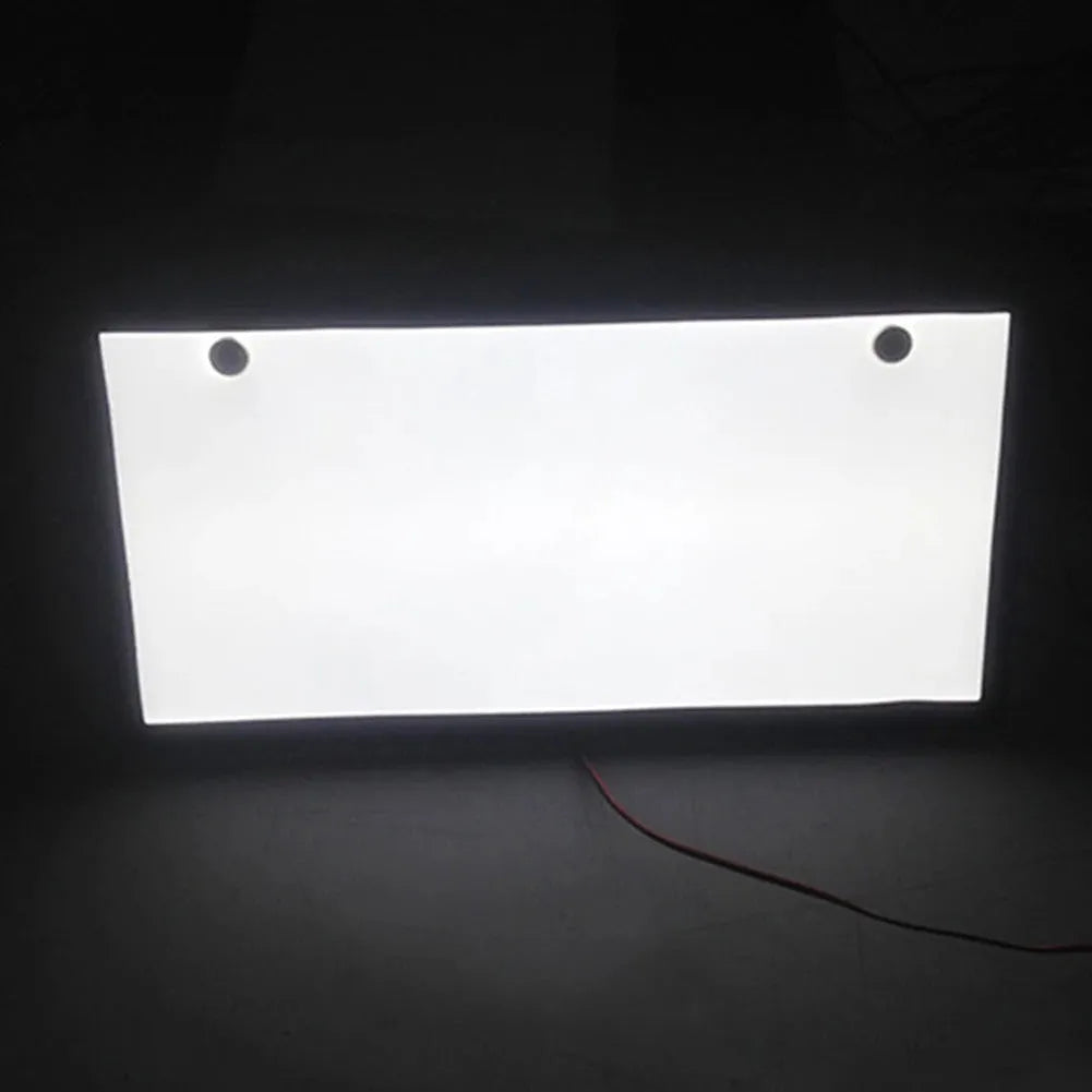 Two LED license plate lights for trucks with plastic housing and 15 LEDs per light bar