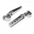Aluminium alloy motorcycle gear shift pedal lever with rubber grip in silver finish
