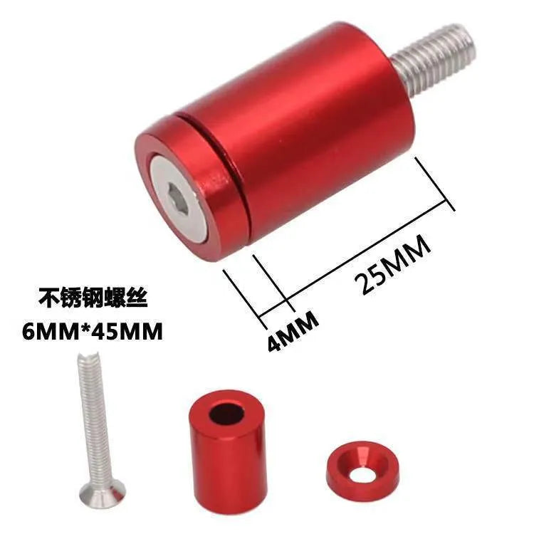 Aluminium machine cover pad height adjustment kit in red, blue, black with screws and nuts for 6mm 8mm car apertures